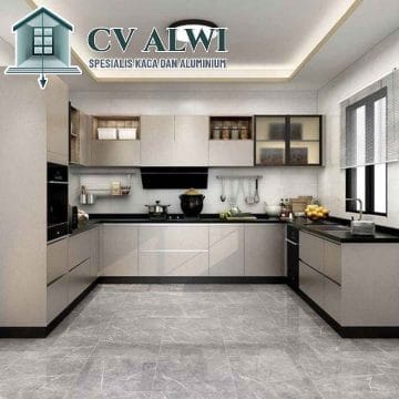Kitchen Set Aluminium dengan Desain Elegan di Jakarta Timur