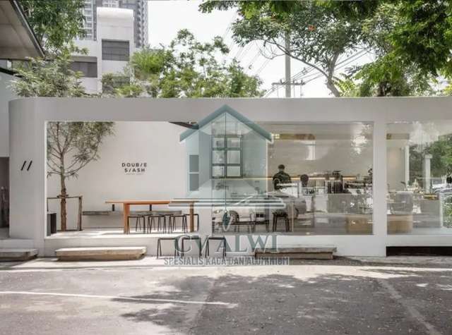 Jendela aluminium custom Bekasi cafe estetik terbaru